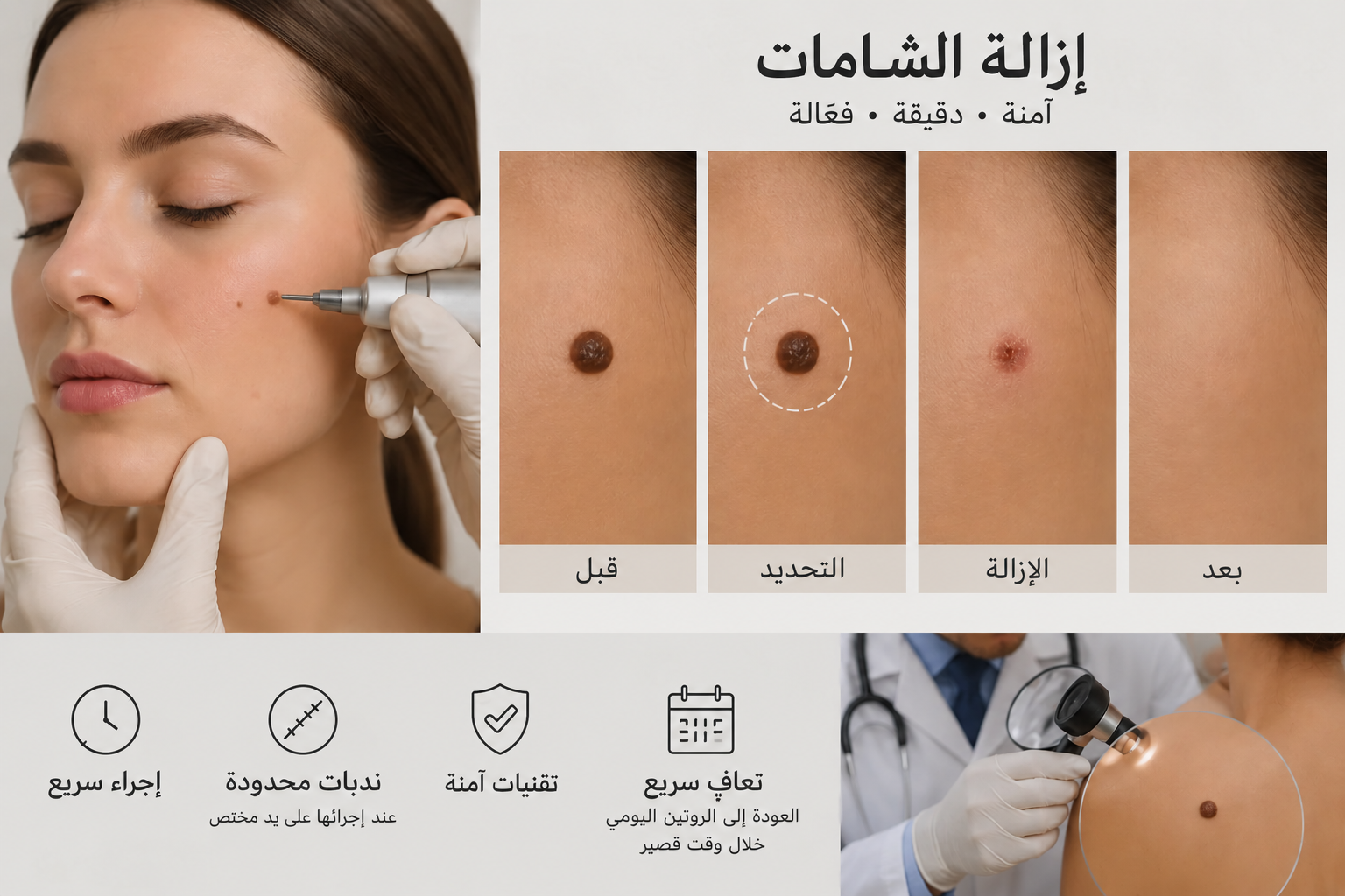 ازالة الشامة ازالة الشامة